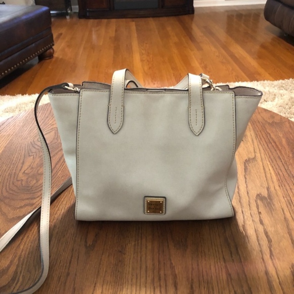 Dooney and Bourke Brielle in Bone Saffiano Leather, Great for a date night.